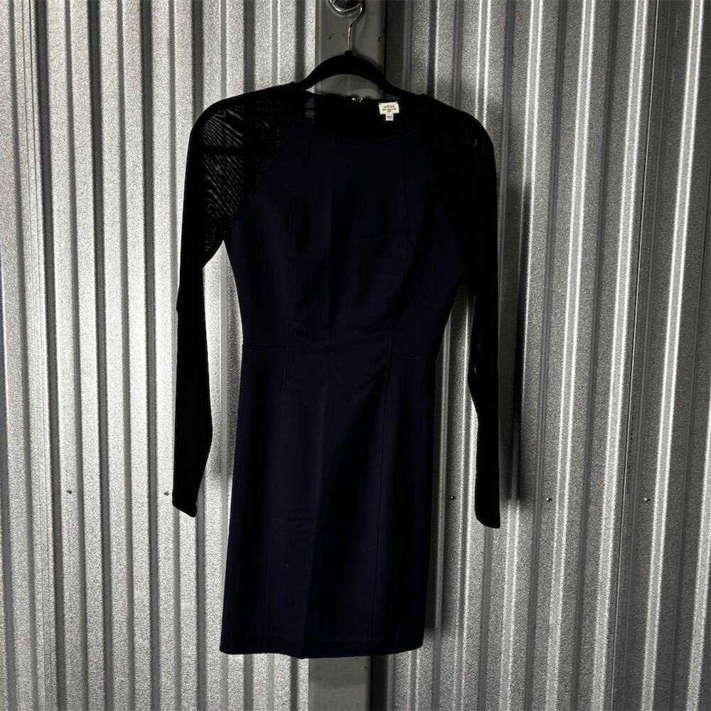 Wilfred Women's Size 4 Navy & Black Bodycon Knee Length Party Dress‎ - Picture 2 of 16